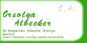 orsolya albecker business card